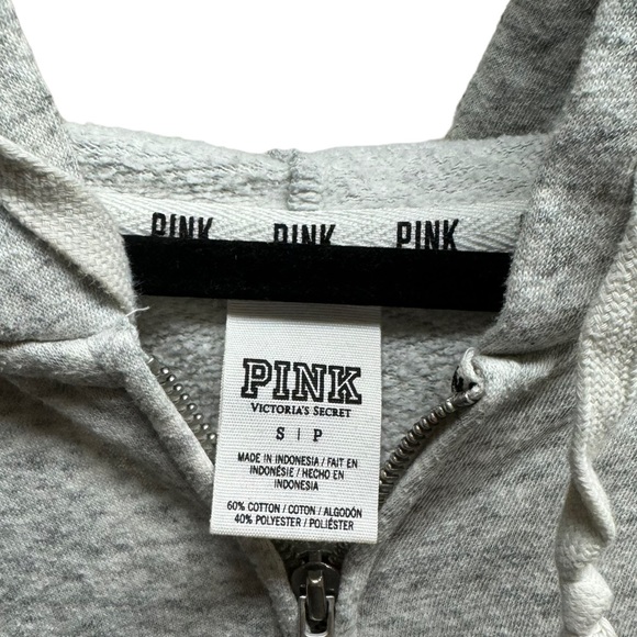 PINK Gray Zip Up Jacket | Size‎ Small | Super Cute| Excellent Condition! 0025 - Picture 2 of 5